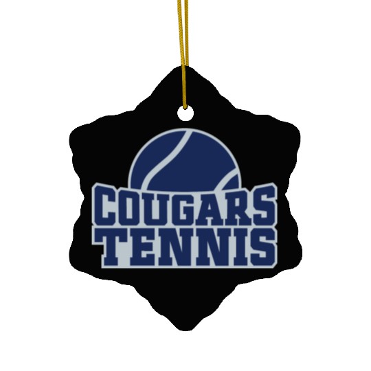 Cougars Tennis Design 1 Ceramic Ornaments