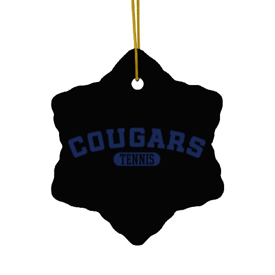 Cougars Tennis Design 2 Ceramic Ornaments