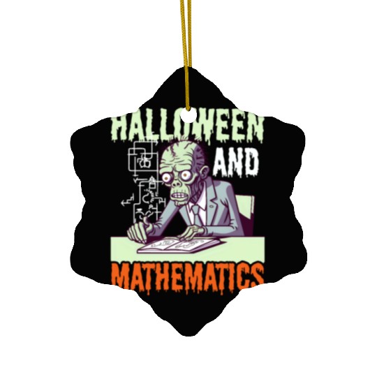 Halloween Math Teacher Halloween And Mathematics Ceramic Ornaments