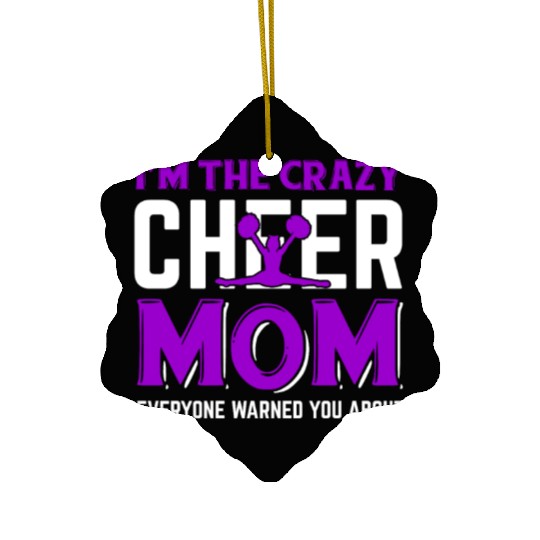 Crazy Cheer Mom Cheerleading Mommy Mother's Day Ceramic Ornaments