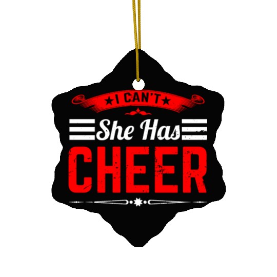 She Has Cheer Mom Cheerleading Mommy Mother's Day Ceramic Ornaments