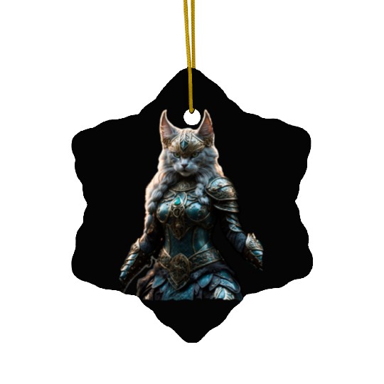 Valkyrie cat (Viking cat) Valhalla calling Ceramic Ornaments