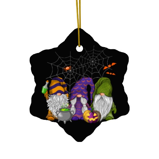 Halloween Gnomes, Happy Halloween Ceramic Ornaments