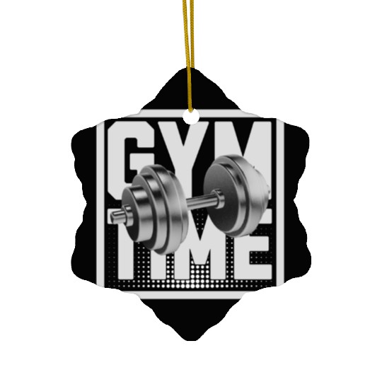 'Gym Time' Fitness Motivation GD Ceramic Ornaments