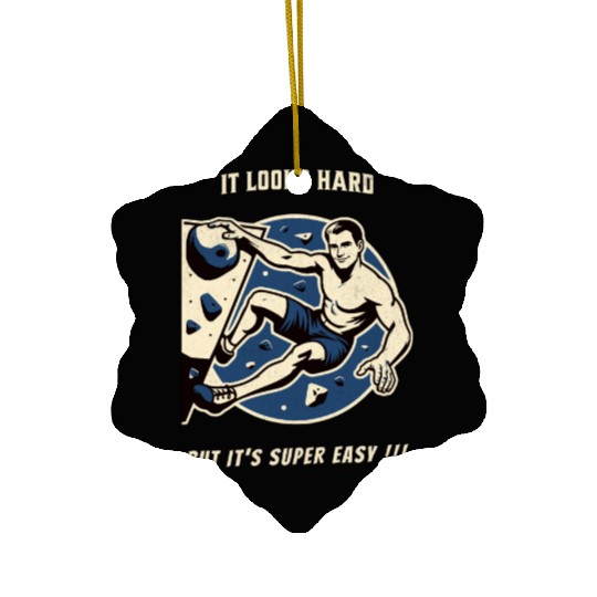 Climbing bouldering vintage Ceramic Ornaments funny saying