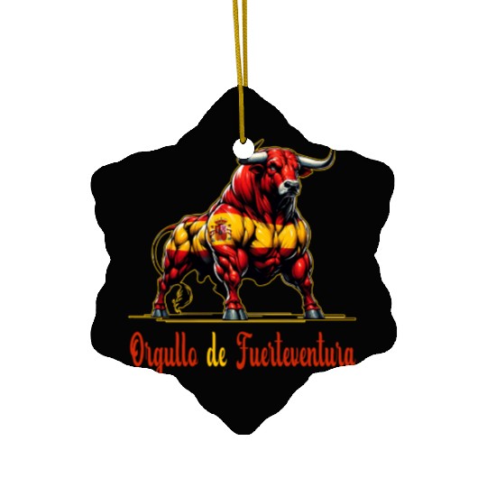 The pride of Fuerteventura flag design Ceramic Ornaments