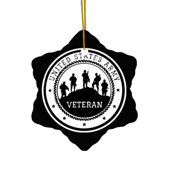 US Army Veteran LIKE US ON FACEBOOK # Ceramic Ornaments