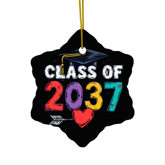 Celebrating the Class of 2037: A Colorful Future Ceramic Ornaments