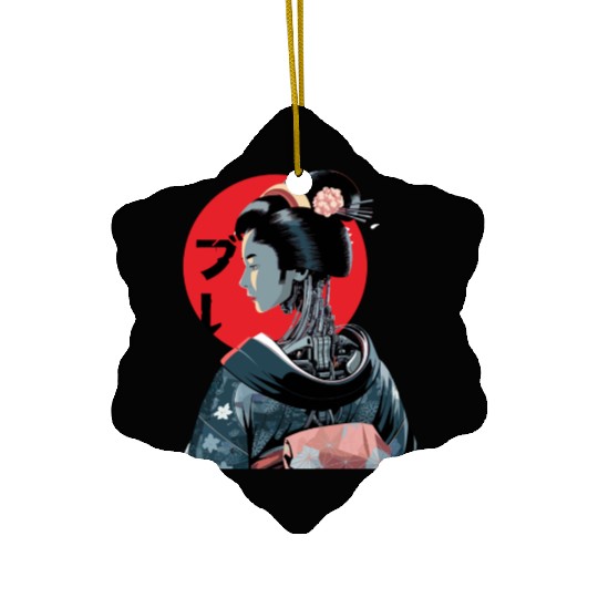 Cyberpunk Vaporwave Japanese Neon Street Art Ceramic Ornaments