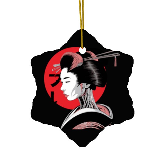 Cyberpunk Vaporwave Japanese Neon Street Art Ceramic Ornaments