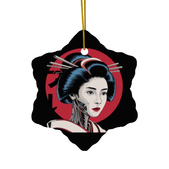 Cyberpunk Vaporwave Japanese Neon Street Art Ceramic Ornaments