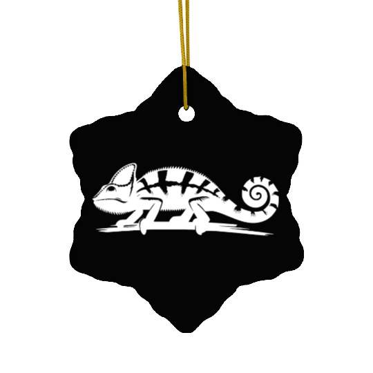 Changing Chameleon In Nature Ceramic Ornaments