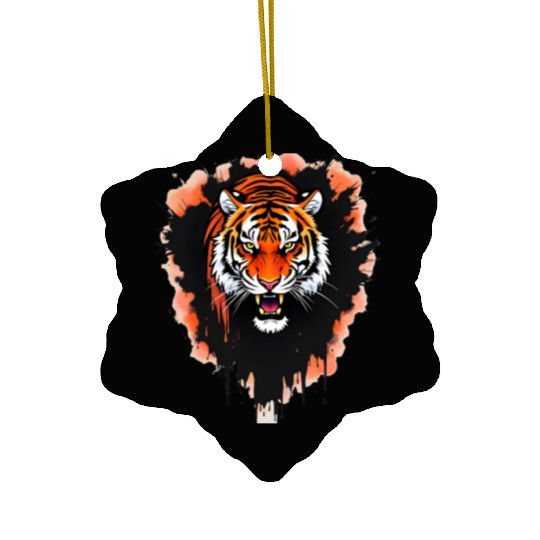 Roaring Tiger, Wild Instinct, Jungle King Ceramic Ornaments