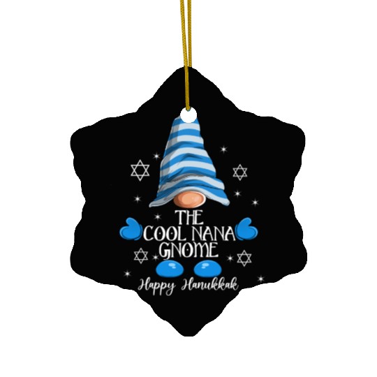 The Nana Gnome Funny Family MatchingGroup Hanukkah Ceramic Ornaments