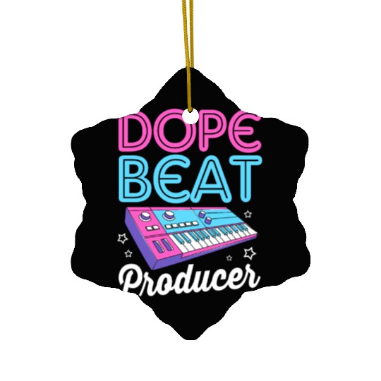 80s Beat Maker Dope Beat Analog Music Producer Ceramic Ornaments
