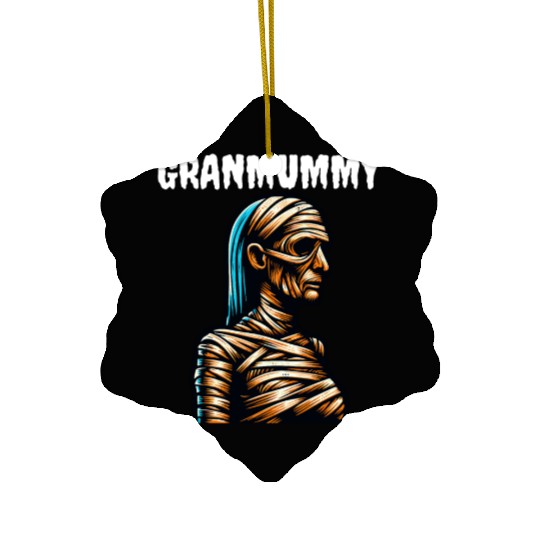 Mummy Grandma GRANMUMMY Halloween Women Horror Ceramic Ornaments