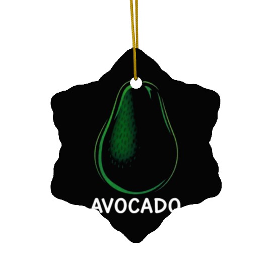 Avocado food art vegan design 9 Ceramic Ornaments