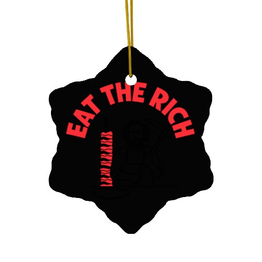 Eat The Rich Döner Kebab Parody Design Ceramic Ornaments
