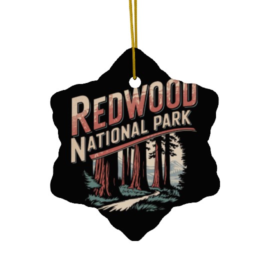 Redwood National Park Ceramic Ornaments