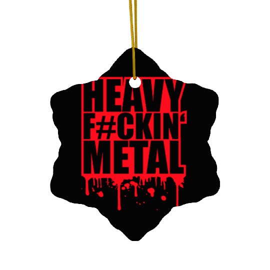 Heavy F#ckin' Metal Hard Rock Music Graffiti Spray Ceramic Ornaments