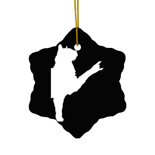 Cat Heavy Metal Hand Gesture Hard Rock Music Pet Ceramic Ornaments