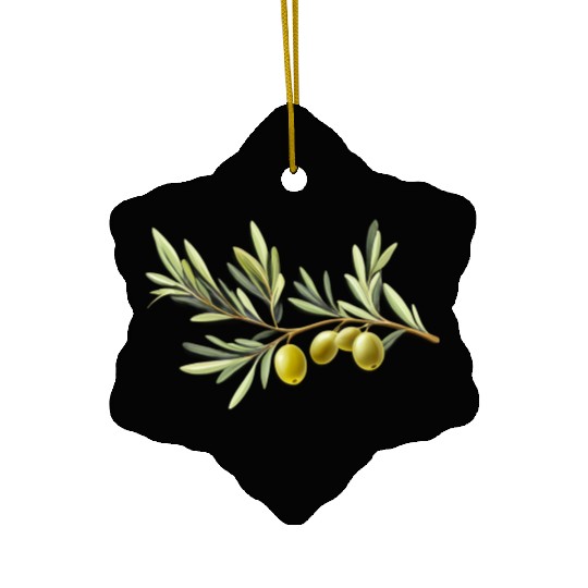 Olive Branch Ceramic Ornaments