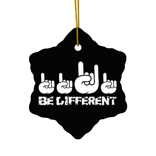 4 Be Different Heavy Metal Hard Rock Hand Gestures Ceramic Ornaments