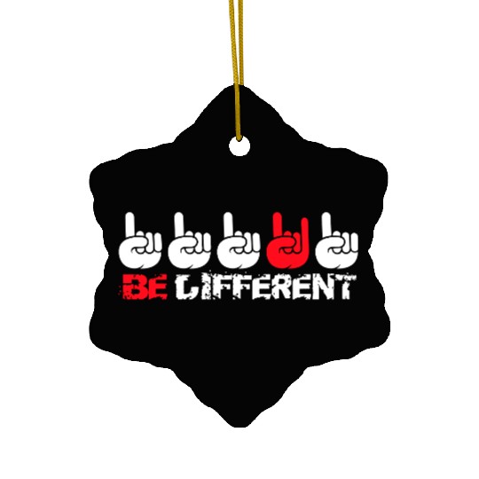 5 Be Different Heavy Metal Hard Rock Hand Gestures Ceramic Ornaments