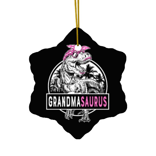 Grandmasaurus Fun Grandmasaurus Mother's Day 1BK8 Ceramic Ornaments