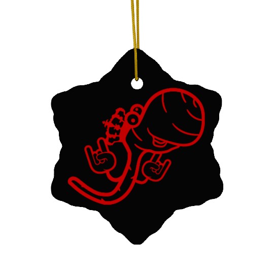 Cute Cool Worm Crown King Party Animal Fun Monster Ceramic Ornaments