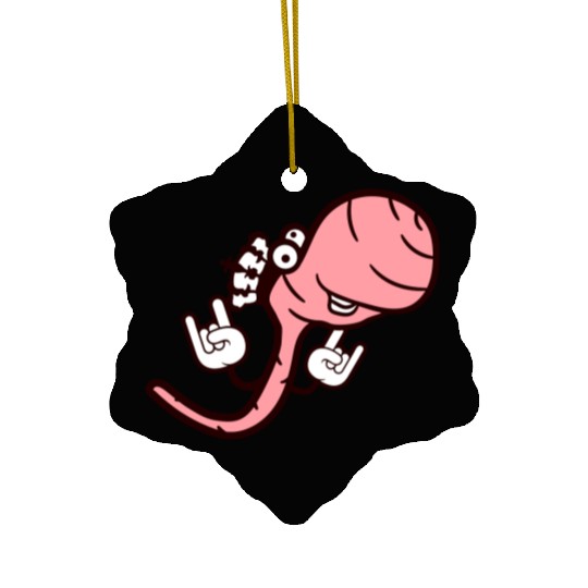 Cute Cool Worm Crown King Party Animal Fun Monster Ceramic Ornaments