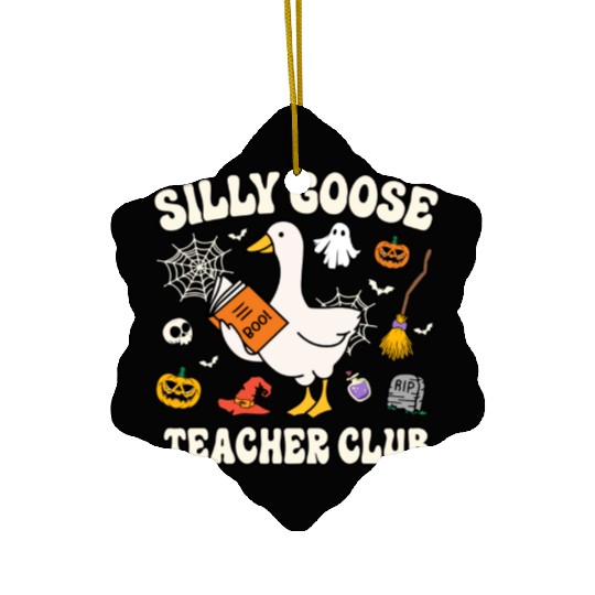 Silly Goose Teacher Club Ceramic Ornaments