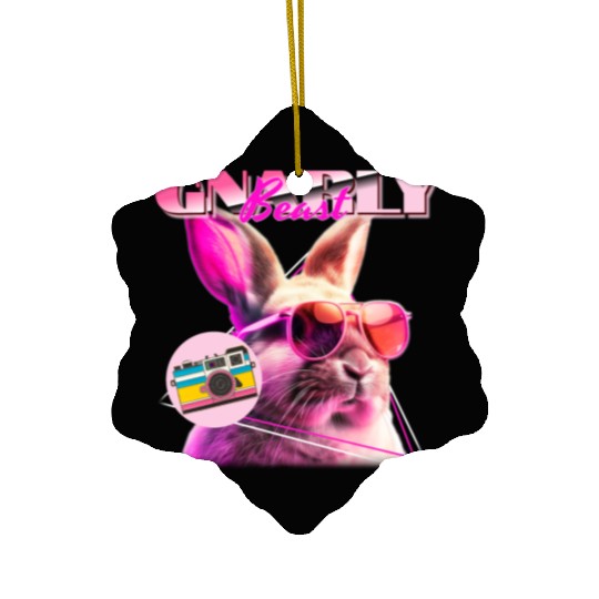 Hilarious "Gnarly Beast" – Cheers to Comedy Ceramic Ornaments