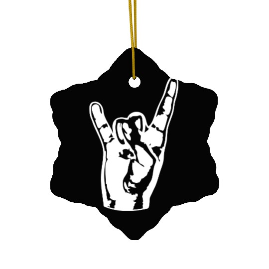 Heavy Metal Fun Hard Rock Music Horns Hand Gesture Ceramic Ornaments