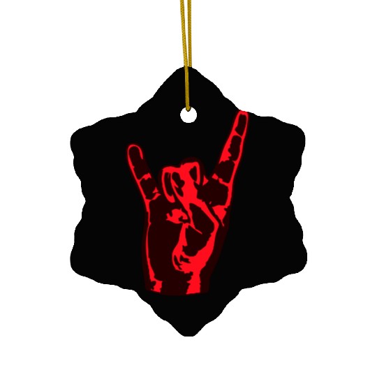 Heavy Metal Fun Hard Rock Music Horns Hand Gesture Ceramic Ornaments
