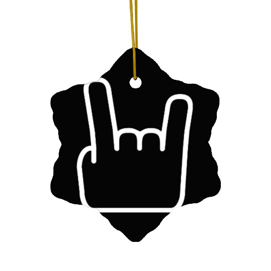 Heavy Metal Fun Hard Rock Music Horns Hand Gesture Ceramic Ornaments