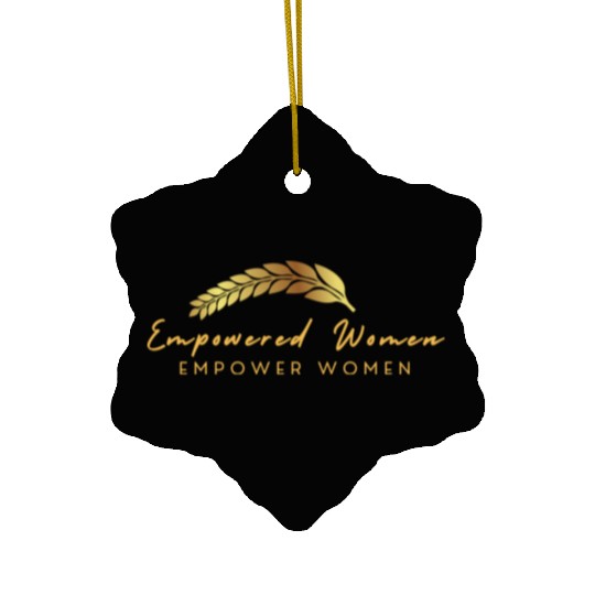 Black and Gold Empowered Women Ceramic Ornaments