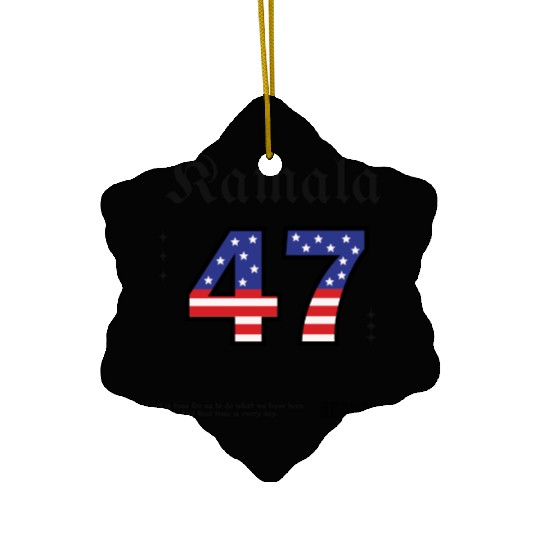 Kamala Harris 47th President USA America Election Ceramic Ornaments