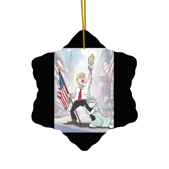 For the US, for the world, Trump must win. Ceramic Ornaments