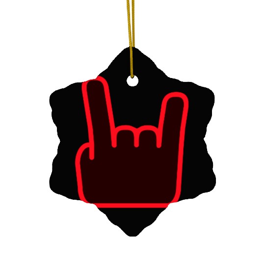 Heavy Metal Fun Hard Rock Music Horns Hand Gesture Ceramic Ornaments