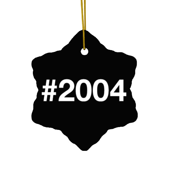 2004 Hashtag 21 years 21st birthday Ceramic Ornaments
