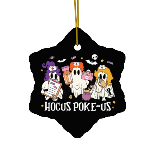 Hocus Poke-Us Funny Ghost Vintage Halloween Movie Ceramic Ornaments