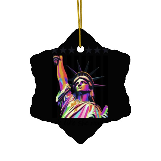 Vote Like She Would - Stars and Stripes edition Ceramic Ornaments