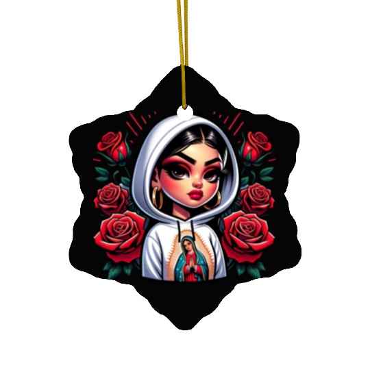 Virgen de Guadalupe Our Lady of Guadalupe Ceramic Ornaments