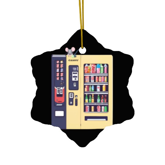 Japanese vending machine with little friend. Ceramic Ornaments