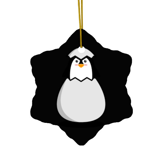 Funny penguin ,Cute Penguin, Penguin logo Ceramic Ornaments