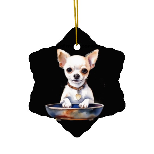 Chihuahua weapon of mass consumption Ceramic Ornaments