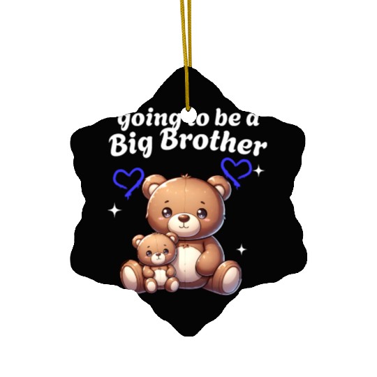 I'm Going To Be A Big Brother Cute Teddy Bears, Ceramic Ornaments
