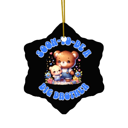 I'm Going To Be A Big Brother Cute Teddy Bears, Ceramic Ornaments