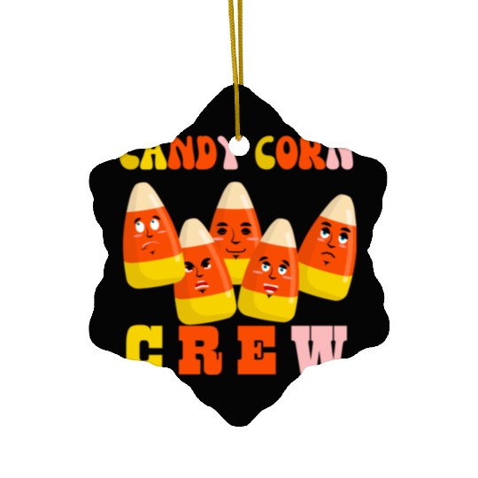 Candy Corn Crew Ceramic Ornaments